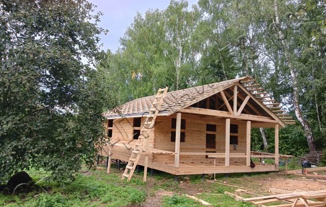 4 Брусовой дом ОД-25, 12x7.5м, 90 М², Калужская область, Жуковский район, деревня Кутепово (6)